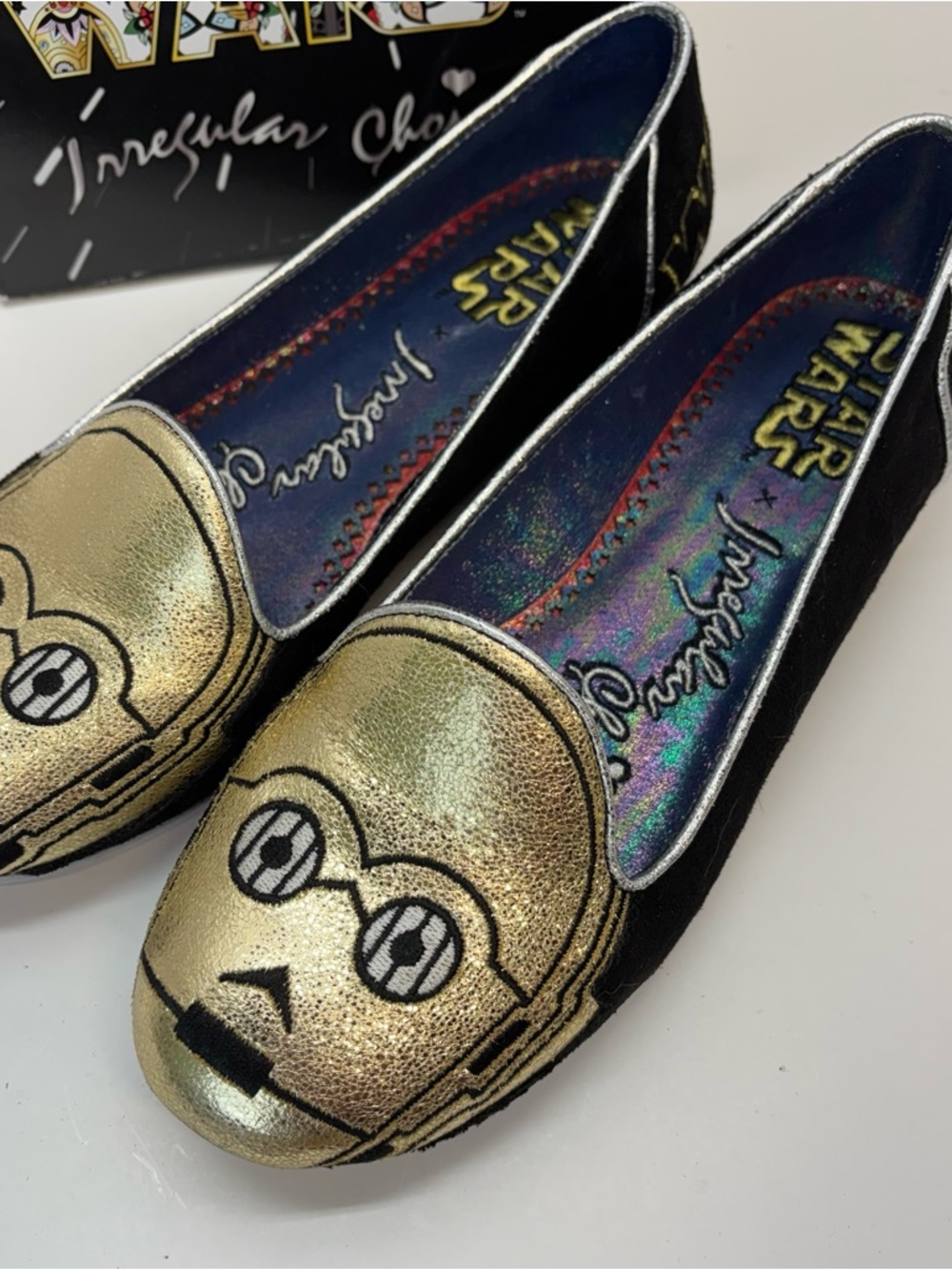 Disney Parks STAR WARS Irregular Choice C3PO Women's Loafer Shoes Size 6.5 - Picture 2 of 10
